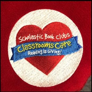 🔥24HourSale🔥Scholastic Book Clubs Red Fleece Blanket